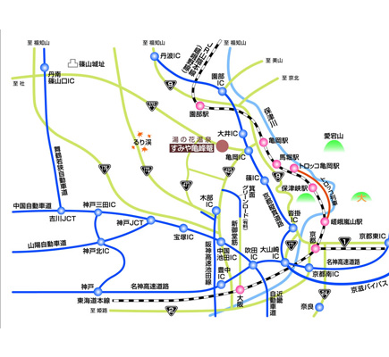 京阪神からの地図
